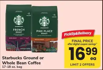 ACME Starbucks Ground or Whole Bean Coffee offer