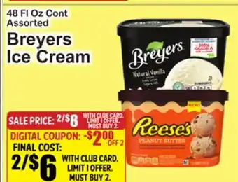 SuperFresh Breyers Ice Cream offer