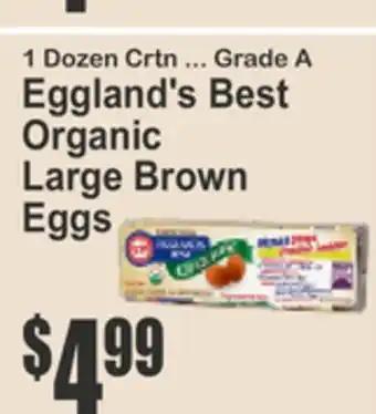 SuperFresh Eggland's Best Organic Large Brown Eggs offer