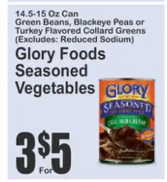 SuperFresh Glory Foods Seasoned Vegetables offer