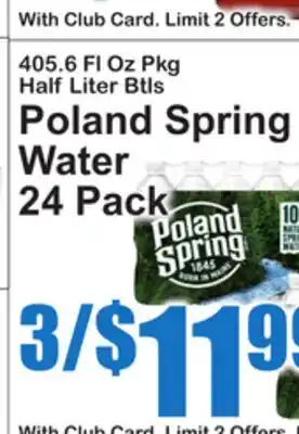 SuperFresh Poland Spring Water offer