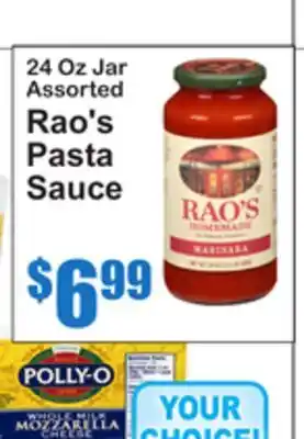 SuperFresh 24 Oz Jar Assorted Rao's Pasta Sauce offer