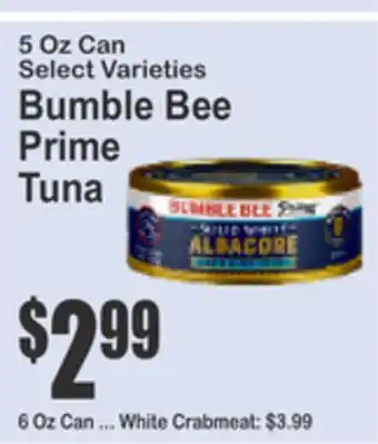 SuperFresh Bumble Bee Prime Tuna offer