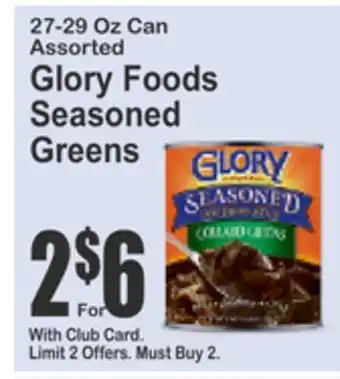 SuperFresh Glory Foods Seasoned Greens offer