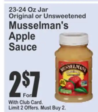 SuperFresh Musselman's Apple Sauce offer