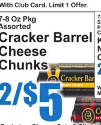SuperFresh Cracker Barrel Cheese Chunks offer