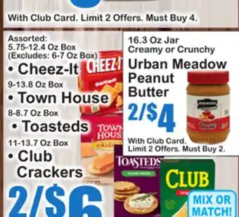 SuperFresh • Cheez-It • Town House • Toasteds • Club Crackers offer