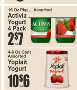 SuperFresh 16 Oz Pkg ... Assorted Activia Yogurt offer