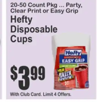 SuperFresh Hefty Disposable Cups offer