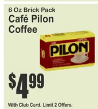 SuperFresh 6 Oz Brick Pack Café Pilon Coffee offer