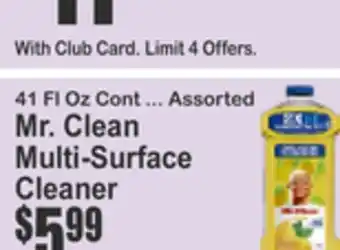 SuperFresh Mr. Clean Multi-Surface Cleaner offer