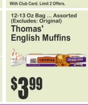 SuperFresh Thomas' English Muffins offer