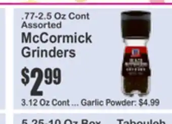 SuperFresh 77-2.5 Oz Cont Assorted McCormick Grinders offer