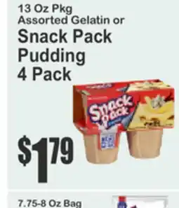 SuperFresh 13 Oz Pkg Assorted Gelatin or Snack Pack Pudding offer