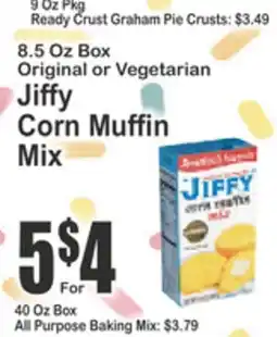 SuperFresh 8.5 Oz Box Original or Vegetarian Jiffy Corn Muffin Mix offer
