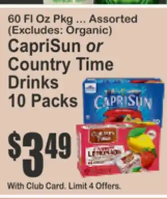 SuperFresh CapriSun or Country Time Drinks offer