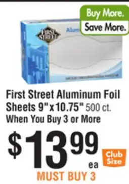 Smart & Final First Street Aluminum Foil Sheets offer