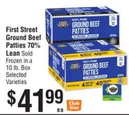 Smart & Final First Street Ground Beef Patties 70% Lean offer