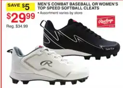 Dunham's Sports MEN'S COMBAT BASEBALL OR WOMEN'S TOP SPEED SOFTBALL CLEATS offer