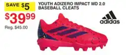 Dunham's Sports ADIDAS YOUTH ADIZERO IMPACT MD 2.0 BASEBALL CLEATS offer