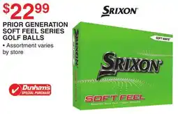 Dunham's Sports PRIOR GENERATION SOFT FEEL SERIES GOLF BALLS offer