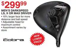 Dunham's Sports COBRA MEN'S DARKSPEED LS, X OR MAX DRIVER offer