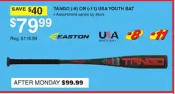 Dunham's Sports TANGO (-8) OR (-11) USA YOUTH BAT offer
