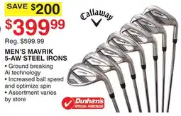 Dunham's Sports CALLAWAY MEN'S MAVRIK 5-AW STEEL IRONS offer