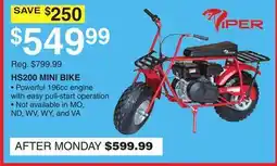 Dunham's Sports HS200 MINI BIKE offer