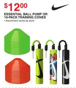 Dunham's Sports NIKE ESSENTIAL BALL PUMP OR 10-PACK TRAINING CONES offer