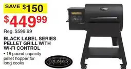 Dunham's Sports BLACK LABEL SERIES PELLET GRILL WITH WI-FI CONTROL offer