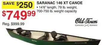 Dunham's Sports SARANAC 146 XT CANOE offer