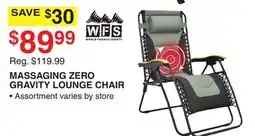 Dunham's Sports MASSAGING ZERO GRAVITY LOUNGE CHAIR offer