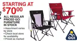 Dunham's Sports ALL REGULAR PRICED GCI FURNITURE IN STOCK offer