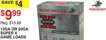Dunham's Sports WINCHESTER 12GA OR 20GA SUPER X GAME LOADS offer