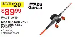 Dunham's Sports ABU GARCIA MAX STX BAITCAST ROD AND REEL COMBO offer