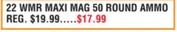 Dunham's Sports FEDERAL 22 WMR MAXI MAG 50 ROUND AMMO offer