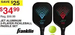 Dunham's Sports FRANKLIN JET ALUMINUM 2-PLAYER PICKLEBALL PADDLE SET offer