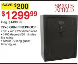 Dunham's Sports SPORTS AFIELD 72+8 GUN FIREPROOF offer