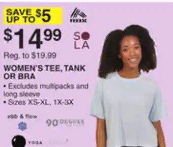 Dunham's Sports WOMEN'S TEE, TANK OR BRA offer