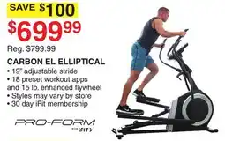 Dunham's Sports CARBON EL ELLIPTICAL offer