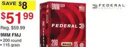 Dunham's Sports FEDERAL 9MM FMJ offer