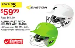 Dunham's Sports EASTON ALPHA FAST PITCH HELMET WITH MASK offer