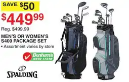 Dunham's Sports SPALDING MEN'S OR WOMEN'S S400 PACKAGE SET offer