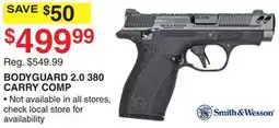Dunham's Sports SMITH & WESSON BODYGUARD 2.0 380 CARRY COMP offer