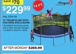 Dunham's Sports PROPEL TRAMPOLINES 14' TRAMPOLINE WITH FUN-RING ENCLOSURE offer