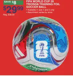 Dunham's Sports ADIDAS FIFA WORLD CUP 26 TRIONDA TRAINING FOIL SOCCER BALL offer