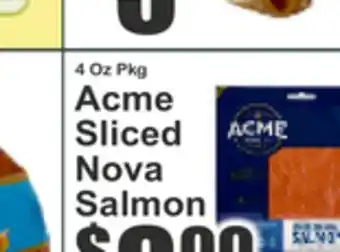Key Food Acme Sliced Nova Salmon offer
