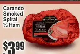 Key Food Carando Smoked Spiral 1/2 Ham offer