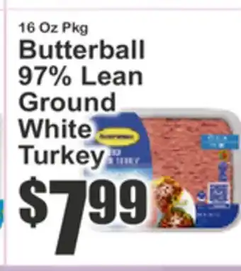 Key Food Butterball 97% Lean Ground White Turkey offer